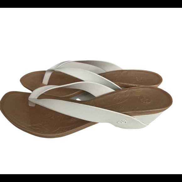 Sz 7Timberland Flirtatious Thong Womens Sandal White Rubber Beach Comfort 90386 - Picture 5 of 11